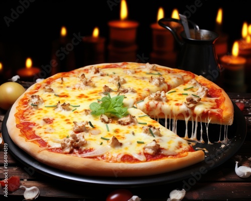 Pizza Delicacy A Flavorful and Cheesy Pizza with a Meat Extravaganza