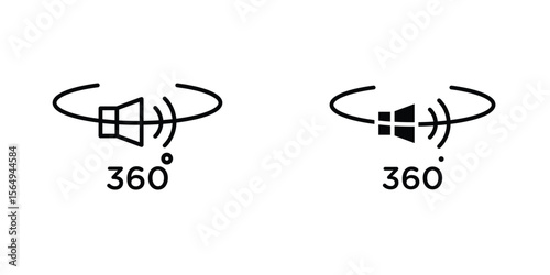 Surround sound icon design collection. Vector sign and symbol for UI designs