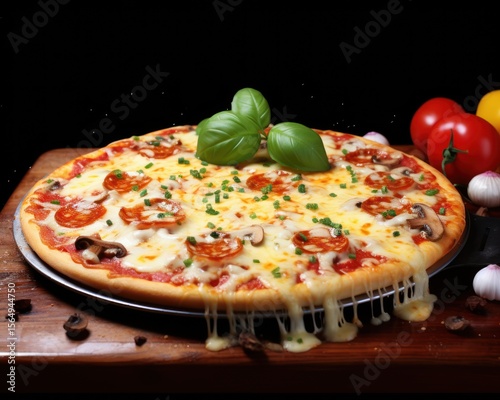 Pizza Delicacy A Flavorful and Cheesy Pizza with a Meat Extravaganza