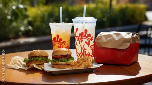 Burger and drink