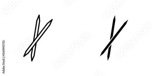 Toothpick icon design collection. Vector sign and symbol for UI designs