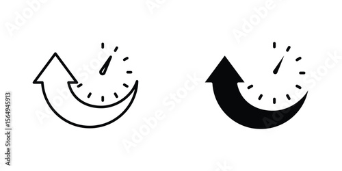 Uptime and downtime icon design collection. Vector sign and symbol for UI designs