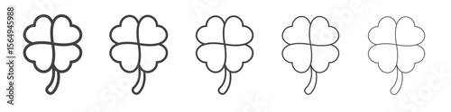 Clover icon Line graphics illustration symbol