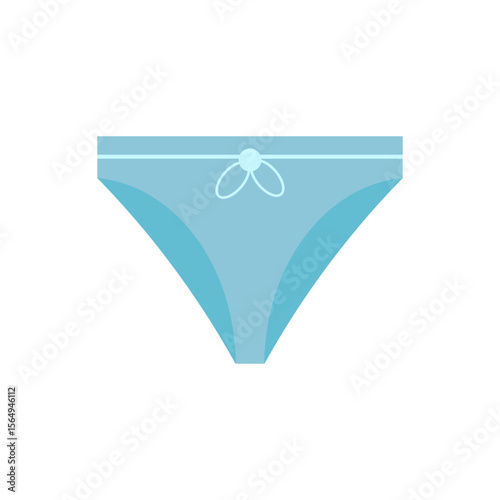 Underpants garment icon. Blue underwear symbol. Briefs clothing illustration. Vector apparel item.