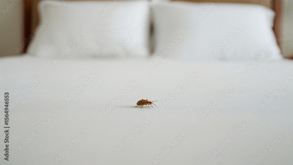 Obraz premium A dust mite resting on a bed surface