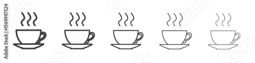 coffee cup icon Line graphics illustration symbol