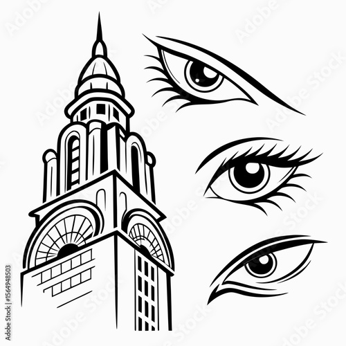 Modern Artistic Illustration Abstract Pattern. Creative Design Elements.