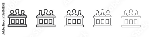 committee board icon Line graphics illustration symbol