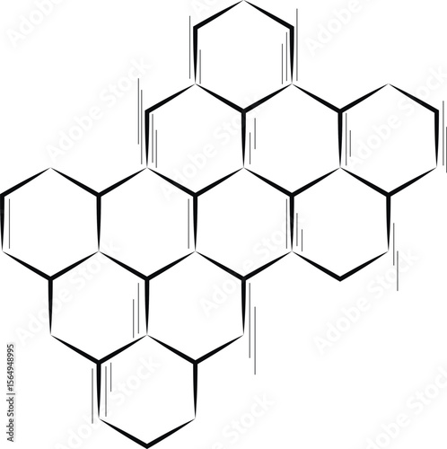 Geometric image of honeycombs for honey