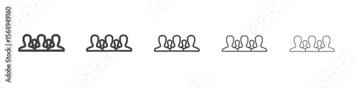 community icon Line graphics illustration symbol