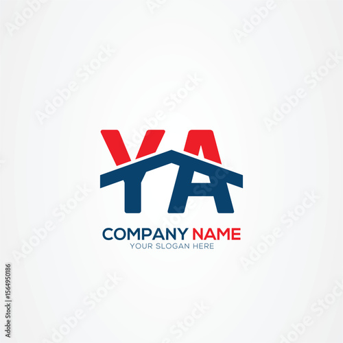 YA AY Creative Modern Letters Logo Design Element