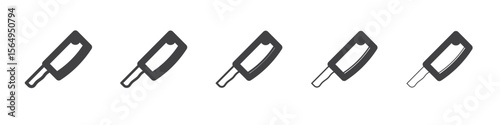 cooking chef knife icon Line graphics illustration symbol