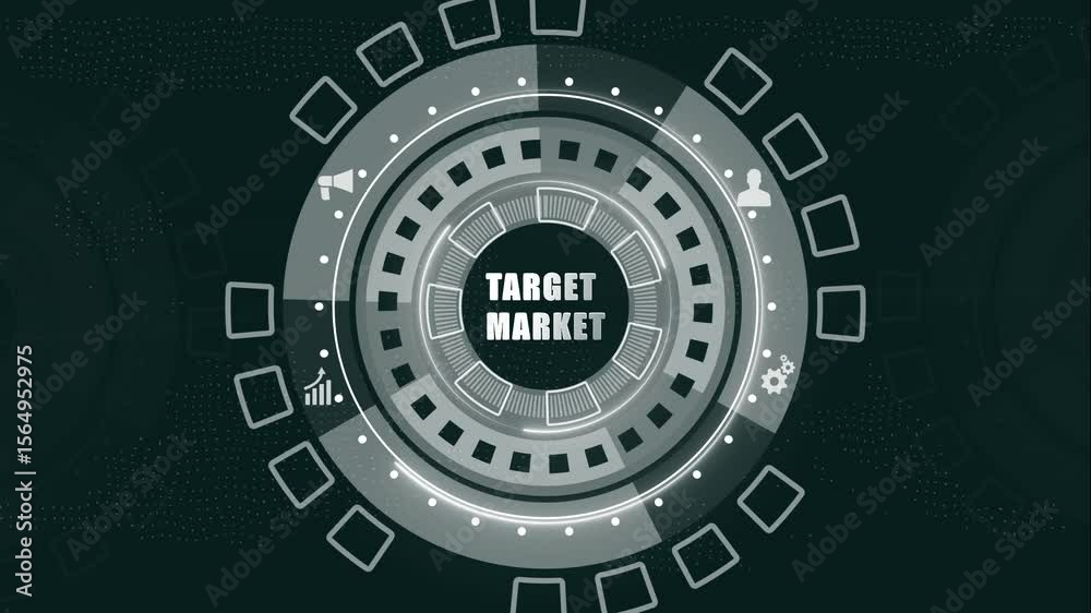 Business, Technology, Internet and network concept. button on a futuristic. Target Market, with Alpha Channel, Coaching mentoring education business training development E-learning concept.