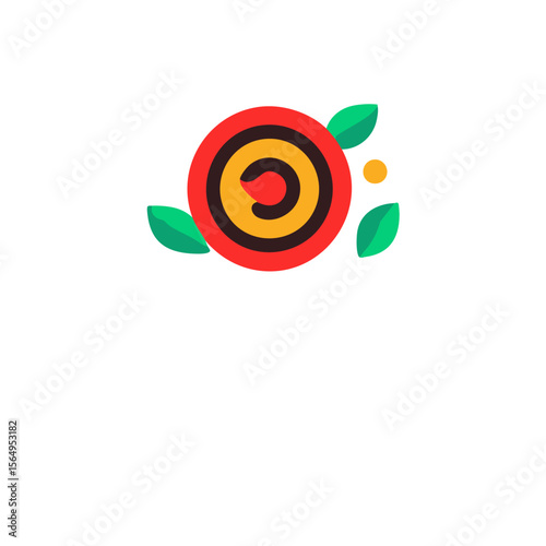 Abstract organic logo design for natural products and eco friendly business branding and marketing