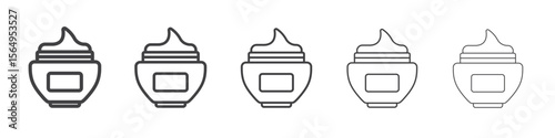 Cream jar icon Line graphics illustration symbol