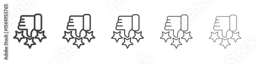 Criticism icon Line graphics illustration symbol