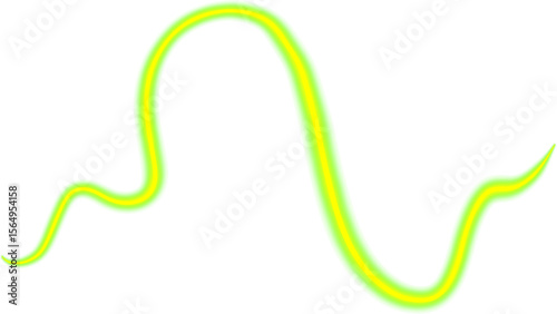 Wallpaper Mural Green lighting lines curve. Neon design Torontodigital.ca
