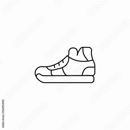athletic shoe outline icon sign vector