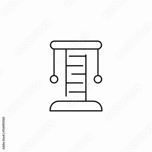 cat scratching post icon sign vector