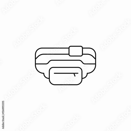 fanny pack bag icon sign vector