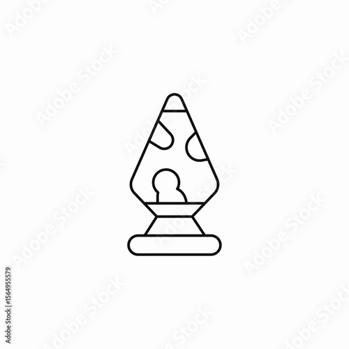 lava lamp retro icon sign vector