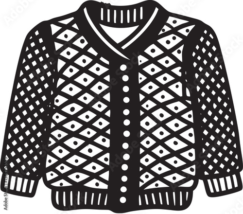 Black knit sweater with diamond pattern knitwear clothing