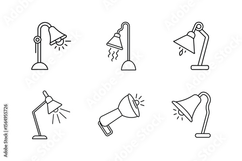 heat lamp icon line art vector illustration