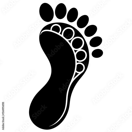 foot print on white background