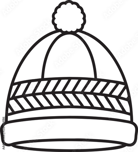 Crochet beanie with pom winter