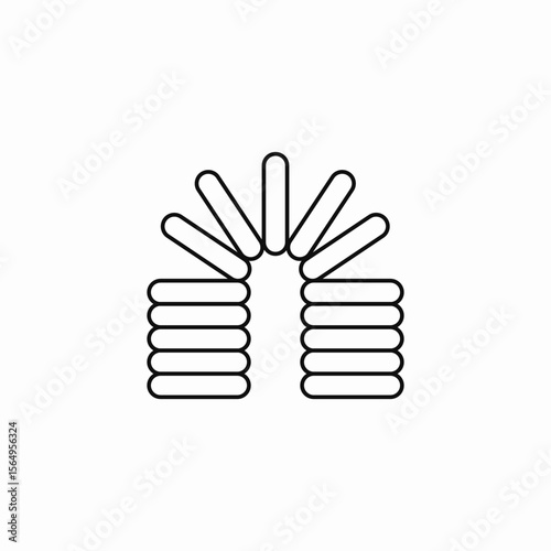 stretched slinky toy icon sign vector