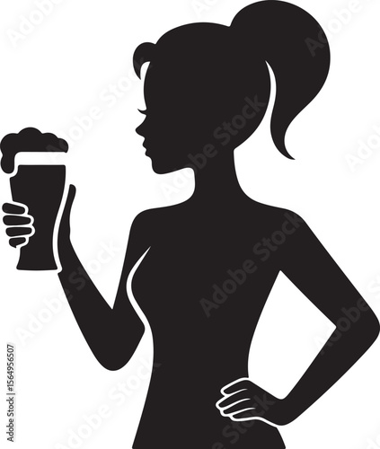 Woman Holding a Beer Glass