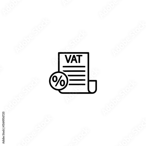 VAT taxes icon flat vector design.