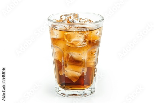 Wallpaper Mural High Detail Visual of Glass of Ice Coffee Isolated on White Torontodigital.ca