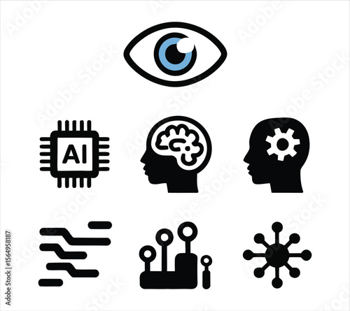 AI Assistant and Chatbot Silhouettes