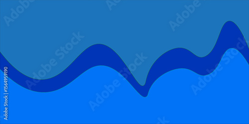 Gradient tones of blue form wavy, curvy lines creating an abstract and soothing composition. Ideal for backgrounds, web design, or artistic concepts needing flow and calm elegance.