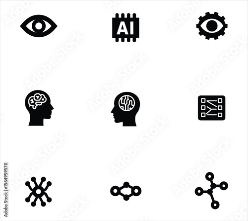 Clean Black AI Design Silhouette Bundle