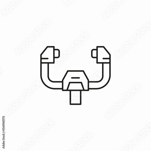 airplane control yoke icon sign vector