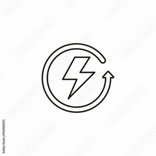 energy power renewal icon sign vector