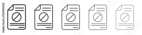 Document petition icon Line graphics illustration symbol