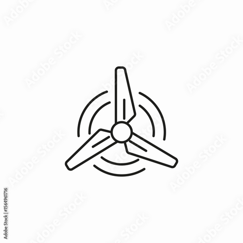 propeller fan motion icon sign vector