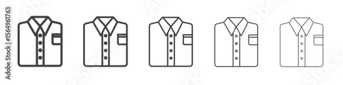 dress shirt icon Line graphics illustration symbol