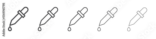 Dropper icon Line graphics illustration symbol