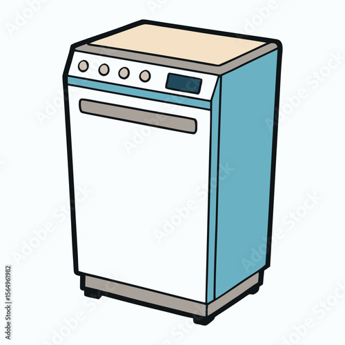 A dishwasher machine efficiently cleans dishes, glasses, and utensils using water and detergent, saving time and effort while ensuring hygienic, spotless results every cycle.
