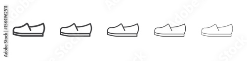Espadrille icon Line graphics illustration symbol