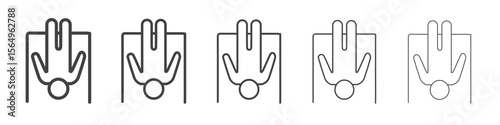 exercise hang bar icon Line graphics illustration symbol