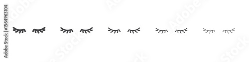 False eyelashes icon Line graphics illustration symbol