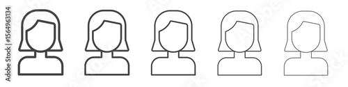 Female icon Line graphics illustration symbol