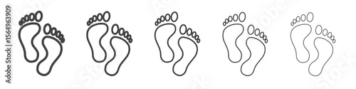 footprint human icon Line graphics illustration symbol
