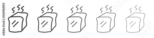 fresh bread icon Line graphics illustration symbol