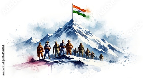 Kargil Vijay Diwas – 26th July: A Patriotic Digital Art Tribute to Indian Soldiers and Their Bravery in Snowy Mountains, Where the Tricolor Rose in Glory and the Nation Stood in Unity and Pride
